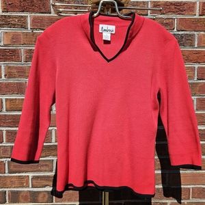 Vintage Ambra Women's Red Top Size M